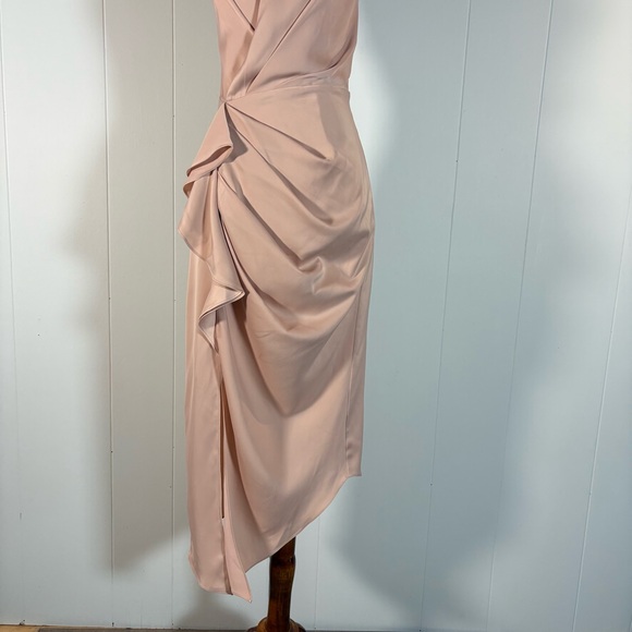 C/MEO Collective No Less Midi Dress Women’s S Sleeveless Satin Chic Classic - Picture 4 of 9